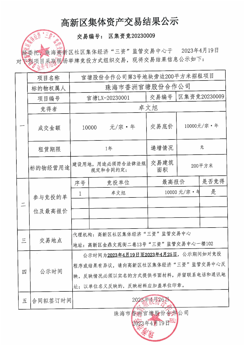 （区集资竞20230009）官塘股份合作公司第3号地块旁边200平方米中标公告.jpg