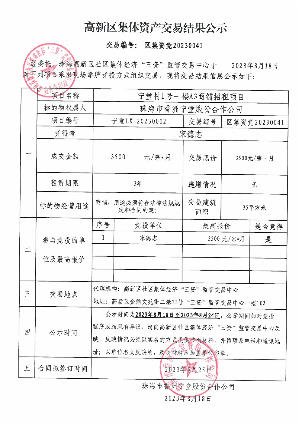 （区集资竞20230041）宁堂村1号一楼A3商铺中标公告.jpg