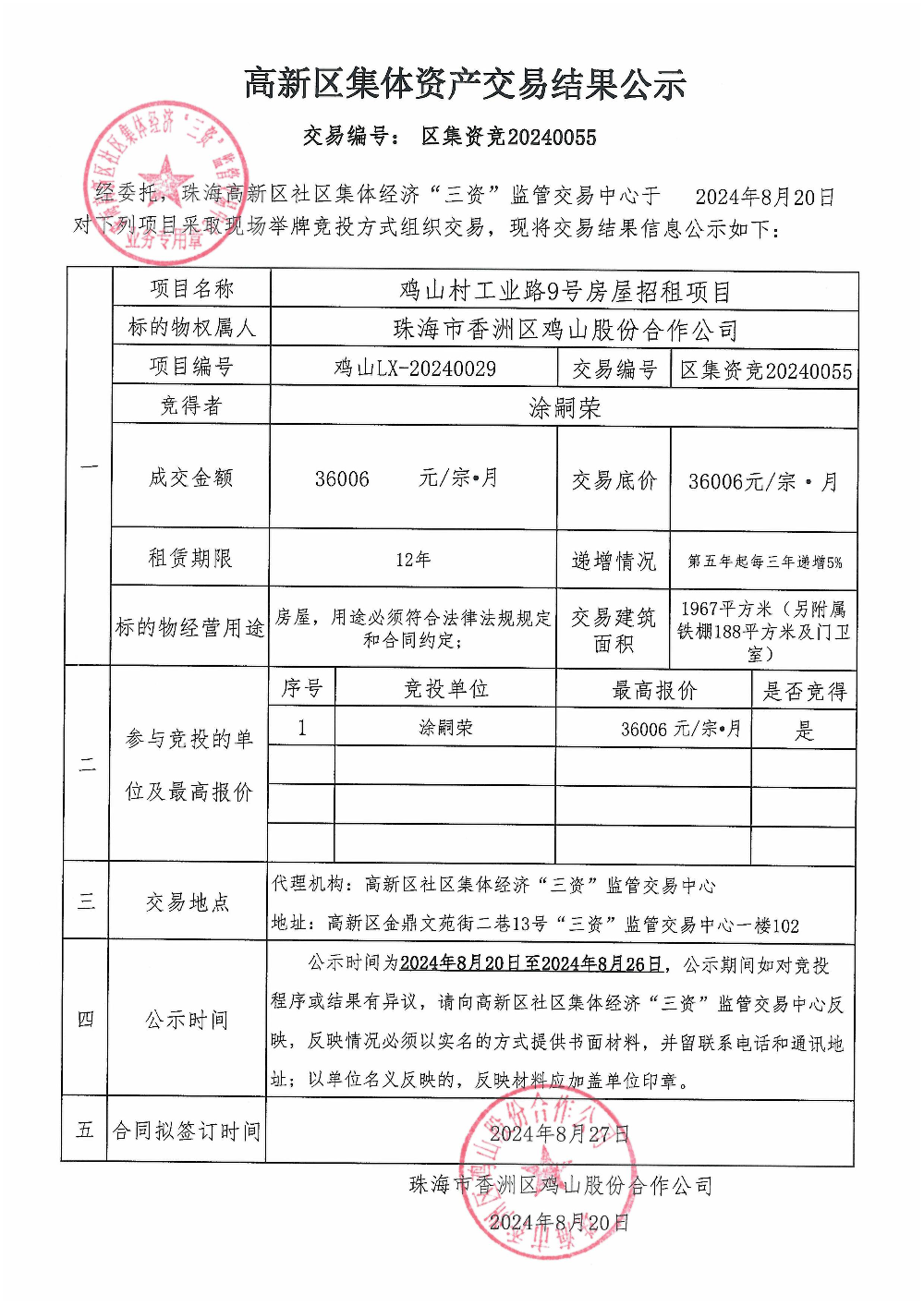 （区集资竞20240055）鸡山村工业路9号房屋中标公告.jpg