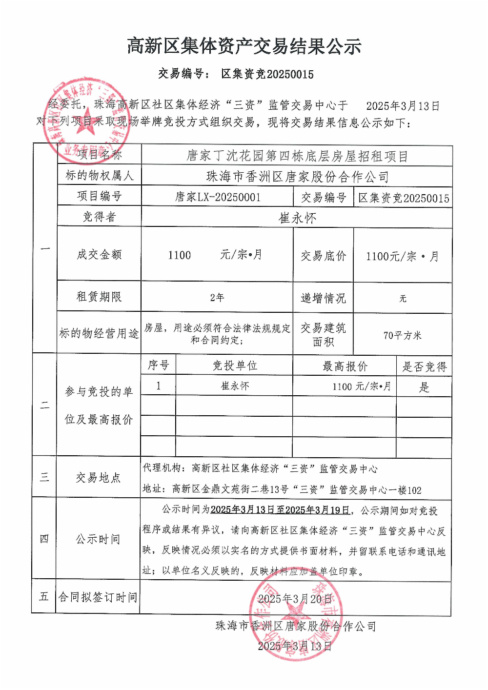 （区集资竞20250015）唐家丁沈花园第四栋底层房中标公告.jpg